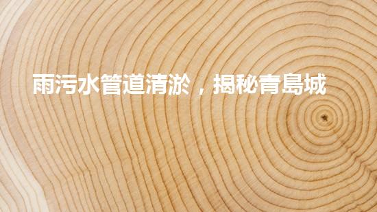 雨污水管道清淤，揭秘青島城市隱患之源！